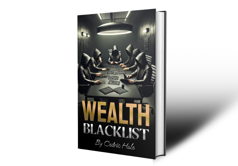 Wealth Blacklist™ by Cedric Hale – Official eBook Cover. Exclusive wealth strategies for financial freedom.
